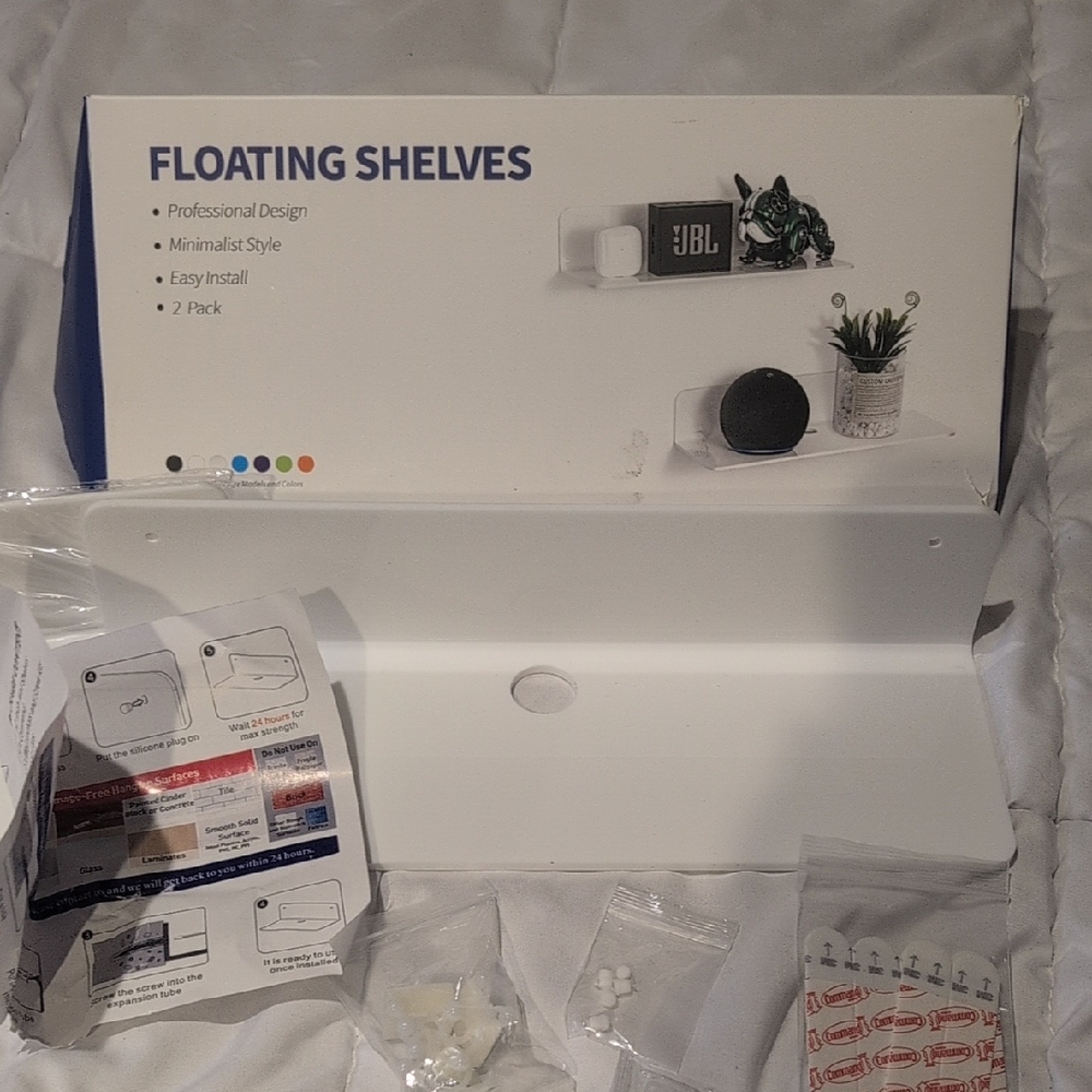 White Floating Shelves 2-Pack